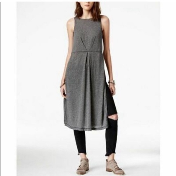 RARE! FREE PEOPLE Comet Maxi Split Side Tunic Dress - Picture 2 of 12